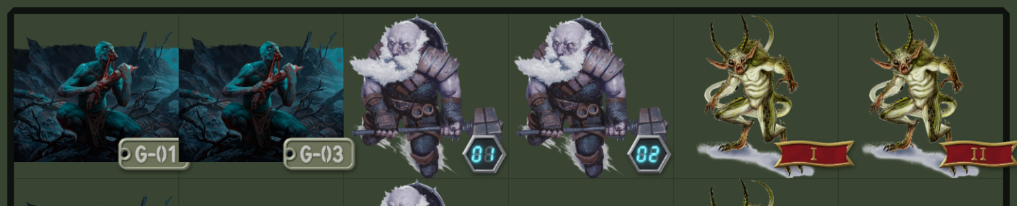 Military, Sci-fi and Roman badges on the map