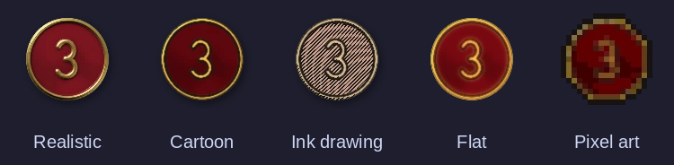 One design in each style