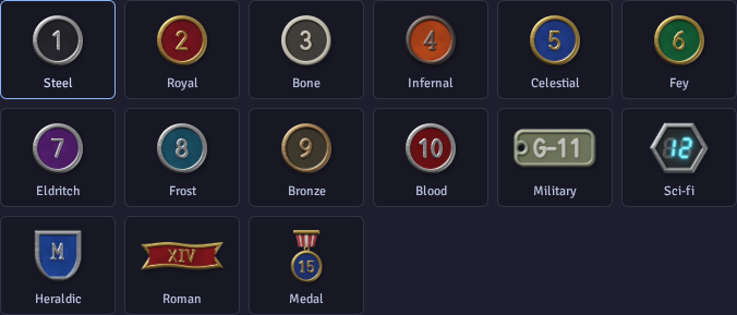 The badge designs