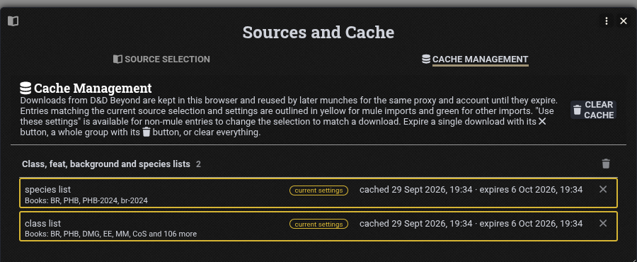 Cache Management