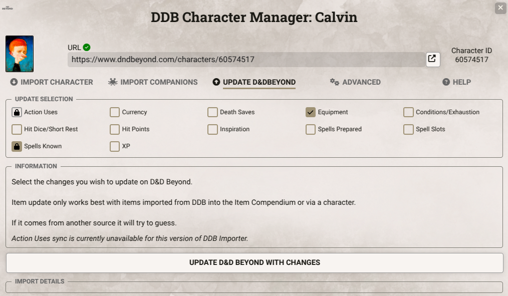 Update D&amp;D Beyond