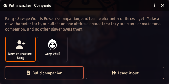 Choosing where a companion goes