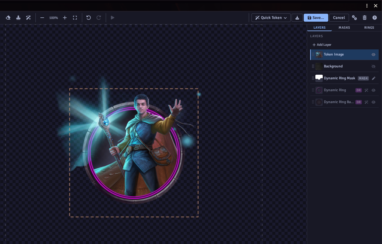 The finished token
