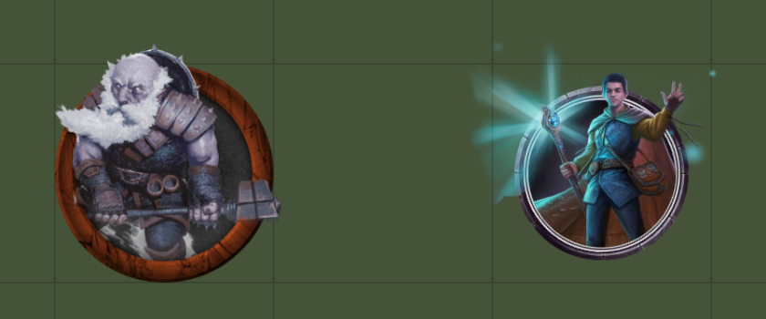 Pop-out tokens on the scene