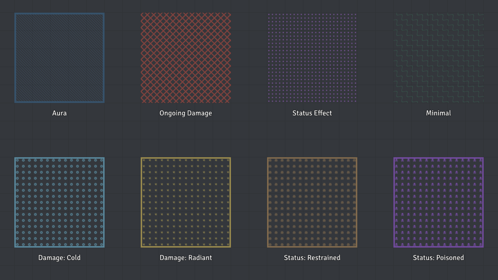 Some of the shipped profiles on a scene
