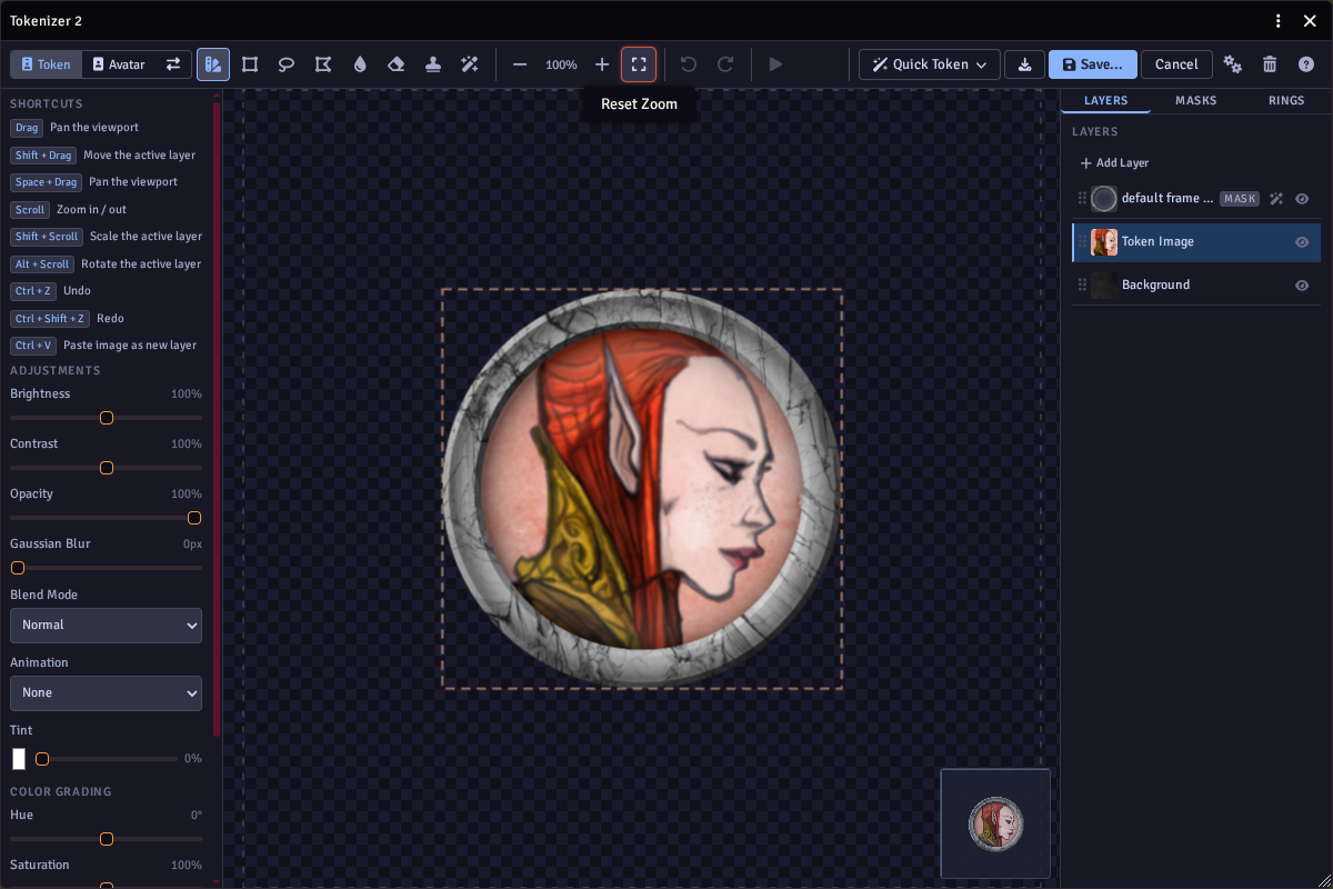 The Palette tool